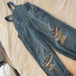 Distressed overalls!